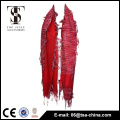 Many tassels red acrylic special technology long scarf